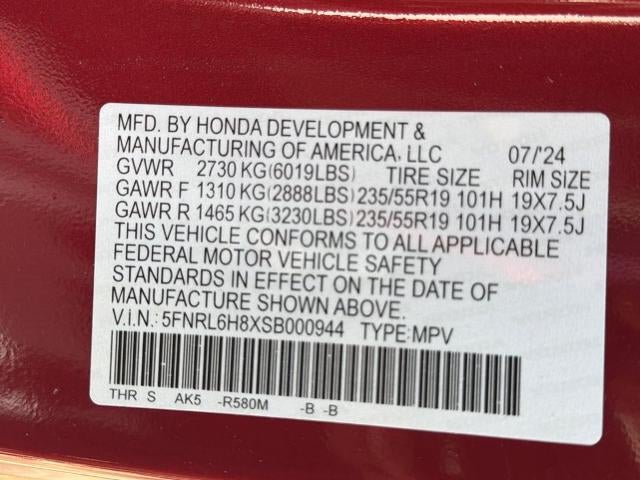 2025 Honda Odyssey Touring