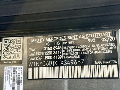 2020 Mercedes-Benz G-Class G 550