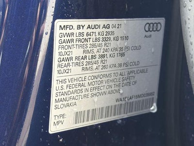 2021 Audi Q8 Premium Plus