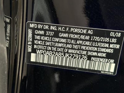 2018 Porsche 718 Cayman S