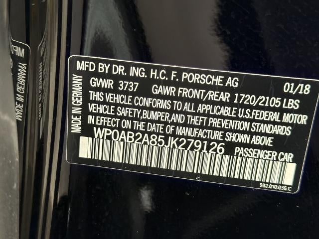 2018 Porsche 718 Cayman S